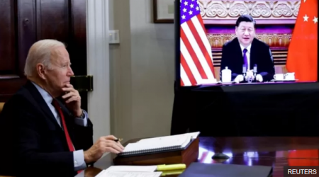 خلال حديث مباشر .. الرئيس الصيني يهدد جو بايدن